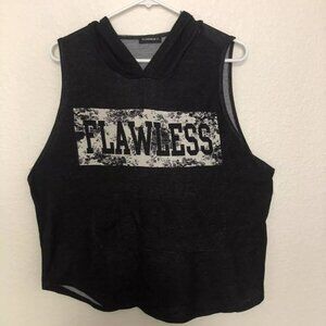Flashmob "FLAWLESS" V-Neck Sleeveless Hoodie Tank Size L